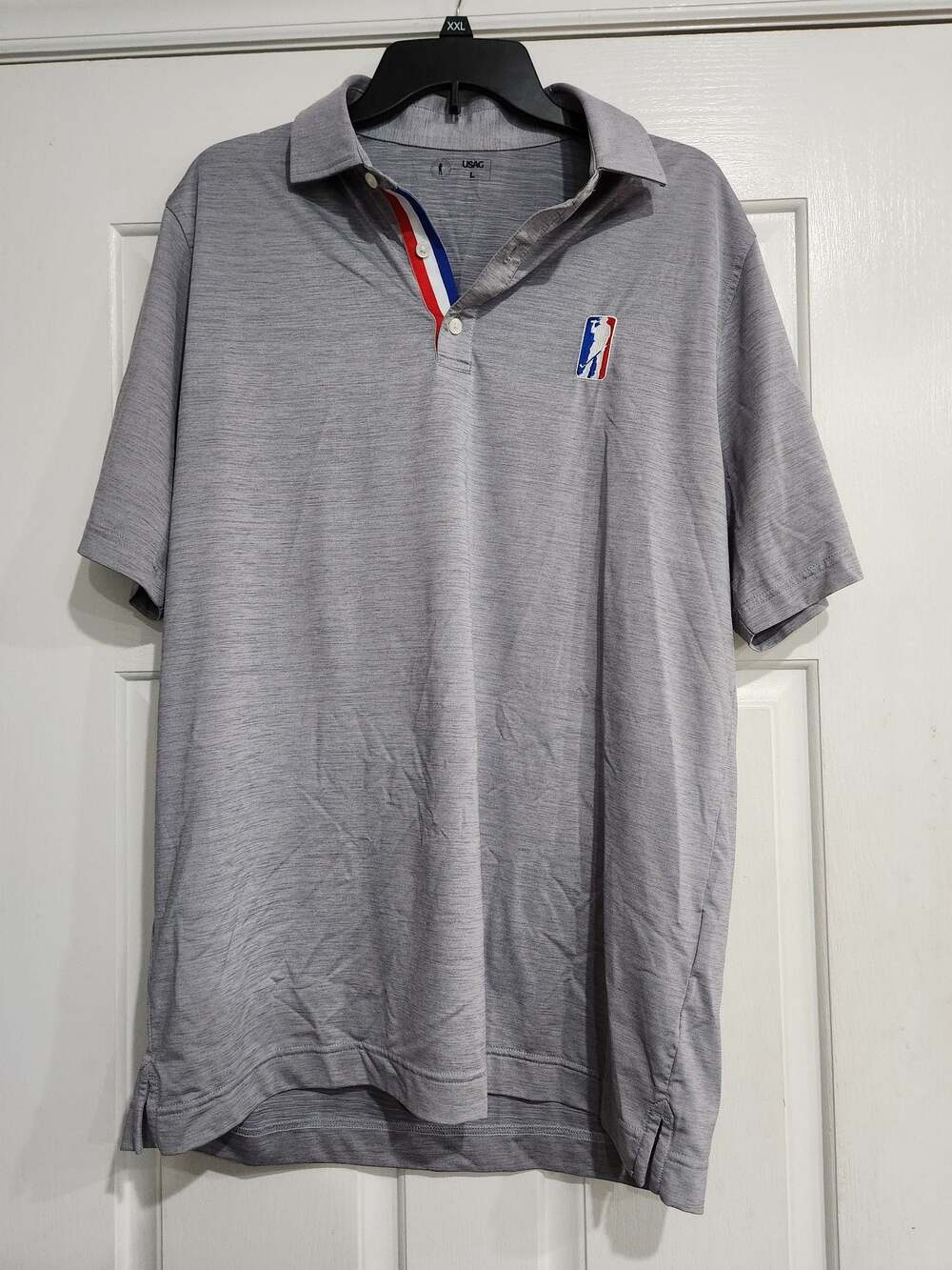 USAG U Suck At Golf Amateur Golf Tour Polo Gray Men's Large